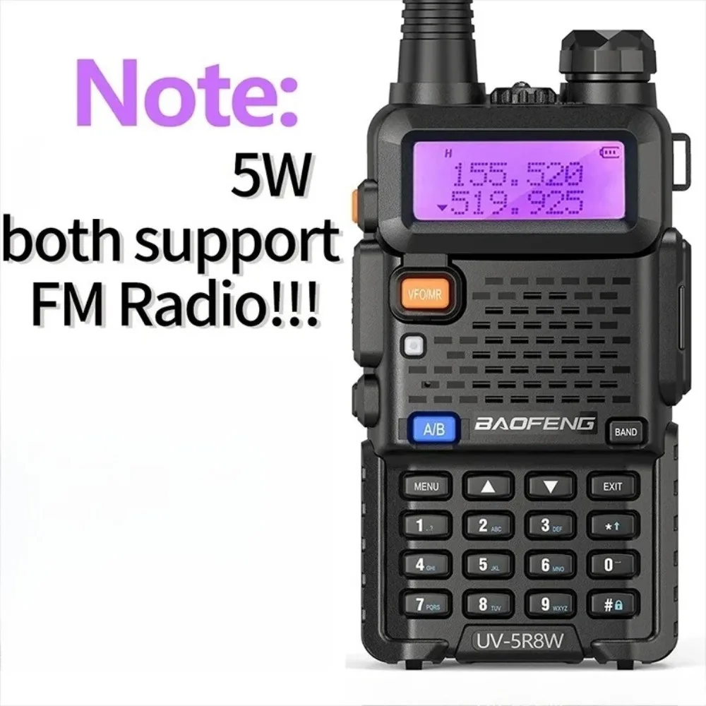 

baofeng UV-5R8W camping ptt long range walkie talkie Wireless set radios walki communication radio transceiver Two-way intercom