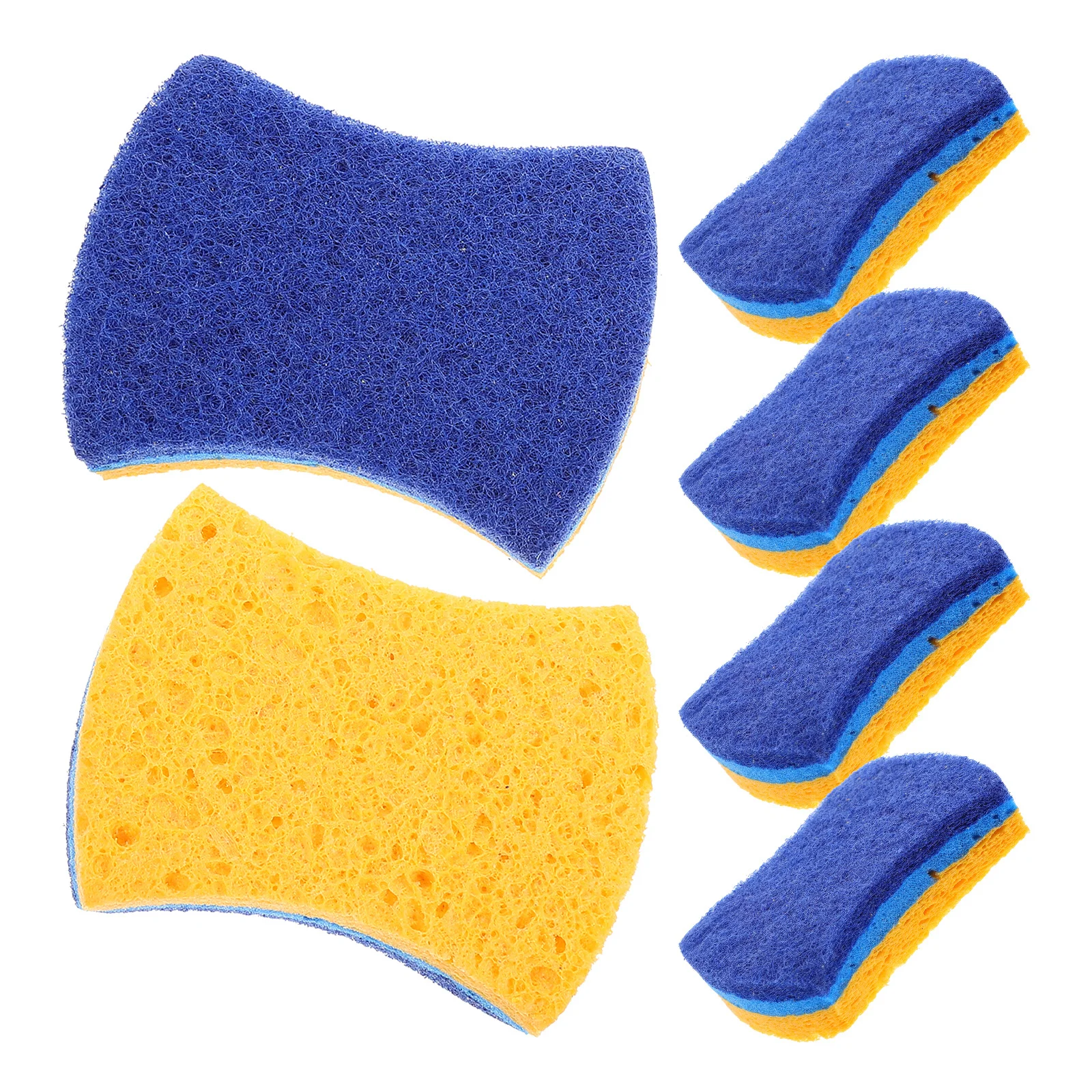 

6pcs Dish Sponge Brush Bowl Cleaner Kitchen Scrub Sponges For Pots Pans Sink Bathroom Tub Multi-Function Reusable Cleaning