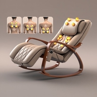 Ergonomic Massage Rocker Recliner Chair Heat And Vibration Neck Back Massage Removable Comfy Overstuffed Living Room Lounge Chai
