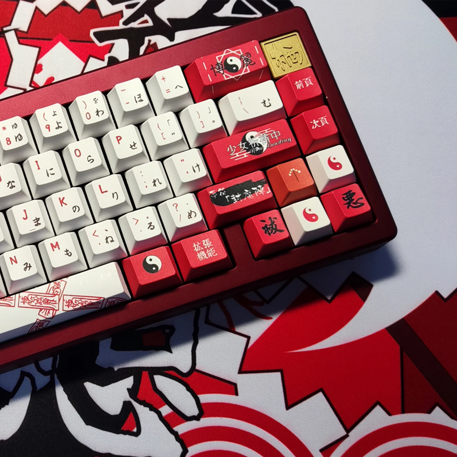 128 keys Project  anime keycaps  cherry profile  PBT material key caps mechanical keyboard  키캡  клавиатура механичеcкая