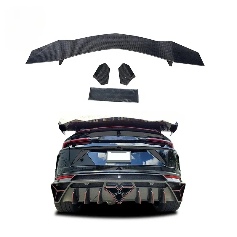 

New Arrival 3K Real Carbon Fiber Car Rear Spoiler For Lambor Urus Upgrade To MSY Style