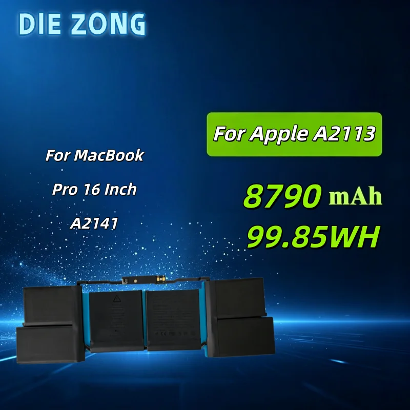 8790mAh A2113 Laptop Battery for Apple MacBook Pro 16 Inch A2141 Retina 2019 2020 EMC 3347 MVVL2 MVVM2 MVVJ2 MVVK2