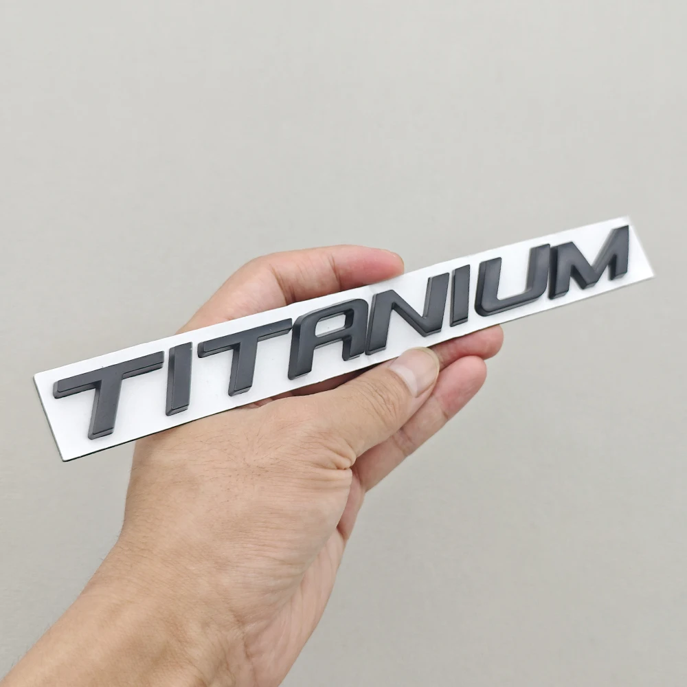 3D Metal Car Logo TITANIUM Emblem Rear Trunk Badge for Ford Puma Fiesta Focus Max Kuga Mondeo Edge Escape Taurus Acceessories view 5