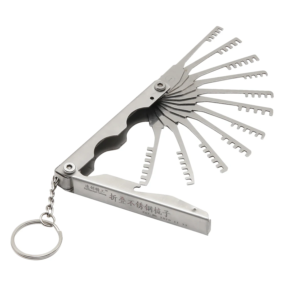 

11pcs Folding Tri-Circle Civil Lock All-Steel Tool Set for Locksmith Supplies Repair Tools