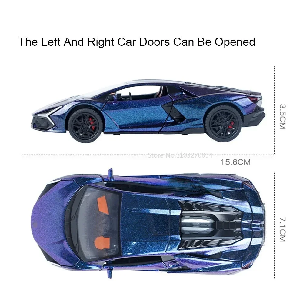 1:32 Lambo Aventador Legering Miniatuur Automodellen Speelgoed Deuren Geopend Voertuigen Geluid Licht Trek Speelgoed voor Jongens Kid Kerstcadeau