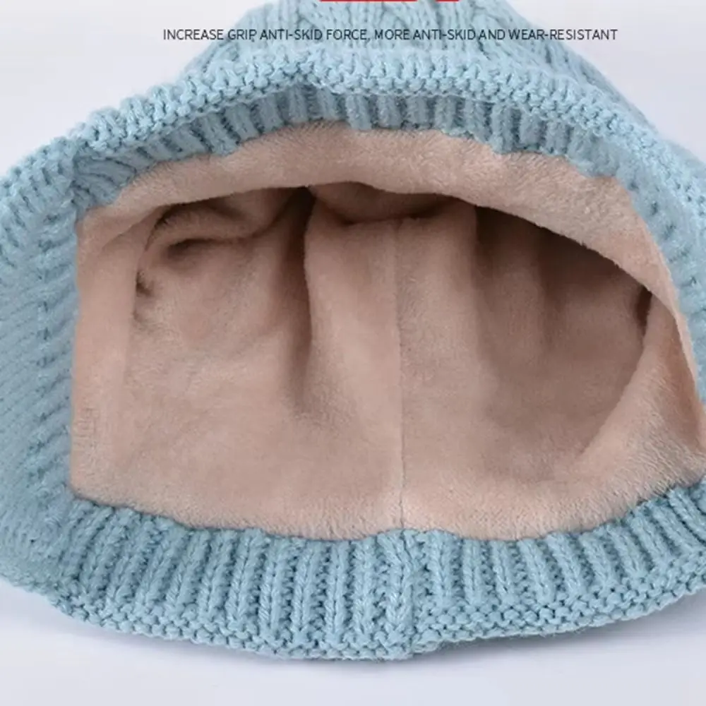 3 unids/set moda Color sólido sombrero bufanda guantes conjunto orejeras invierno jersey sombrero a prueba de viento cálido protección para los oídos gorras al aire libre