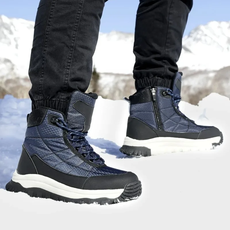 Russian Men Winter Anti-Slip Snow Boots -40°C Thickened Wool Warm Cold-Proof Boots