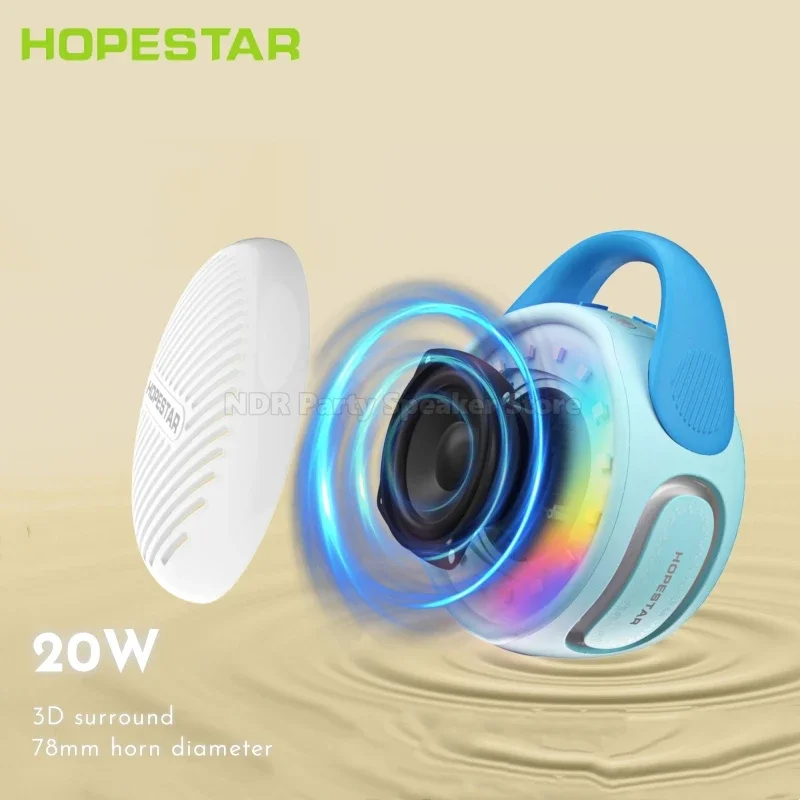 Hopestars RGB Light Wireless Bluetooth Speaker Portable DJ Surround Stereo Loud Karaoke Machine Karaoke Set Speaker For Outdoor