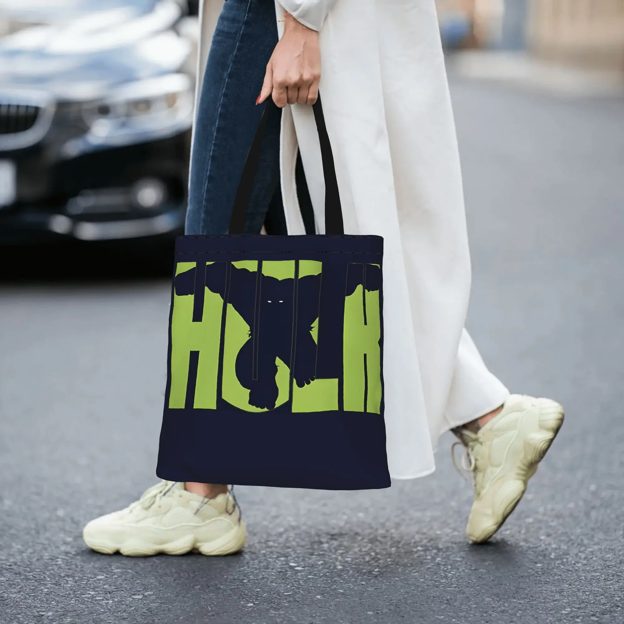

Модная сумка для покупок Leisure For Everyone Huk Silhouette Canvas Marvel, холщовая сумка-тоут Marvel, женская сумка через плечо
