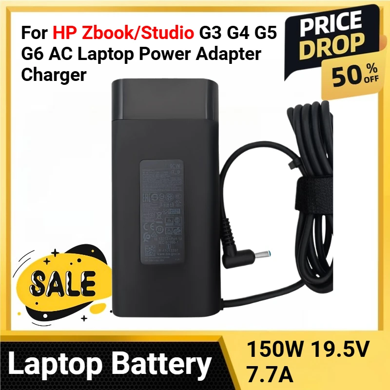 

150W 19.5V 7.7A For HP Zbook/Studio G3 G4 G5 G6 AC Laptop Power Adapter Charger for OMEN 15 17 Pavilion Gaming 15 17 series
