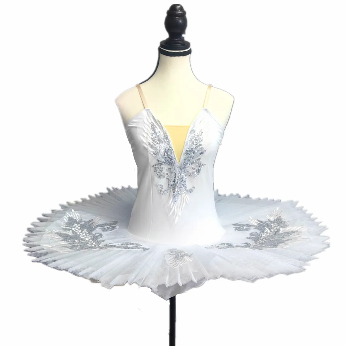 Tutú de Ballet blanco, lago de los cisnes, tutú de panqueque, bailarina, trajes de baile para fiesta, vestido de Ballet para niñas, mujeres, adultos y niños, profesional