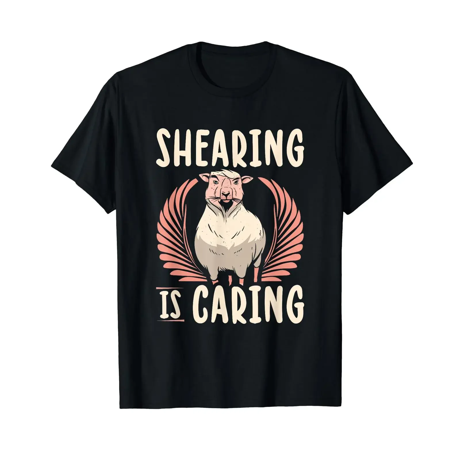 Shearing is Caring I Sheep Farmer Saying Farm T Shirt vintage Washed streetwear Stylish Stretched Slightly Soft homme Unisex