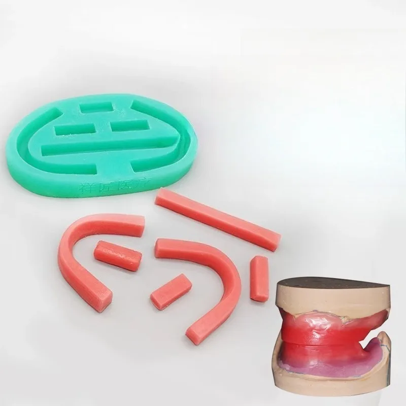Dental Wax Occlusion Rim Model Denture Module Complete Dental Model Silicone Base Lab Individual Tray Implant Wax Teeth