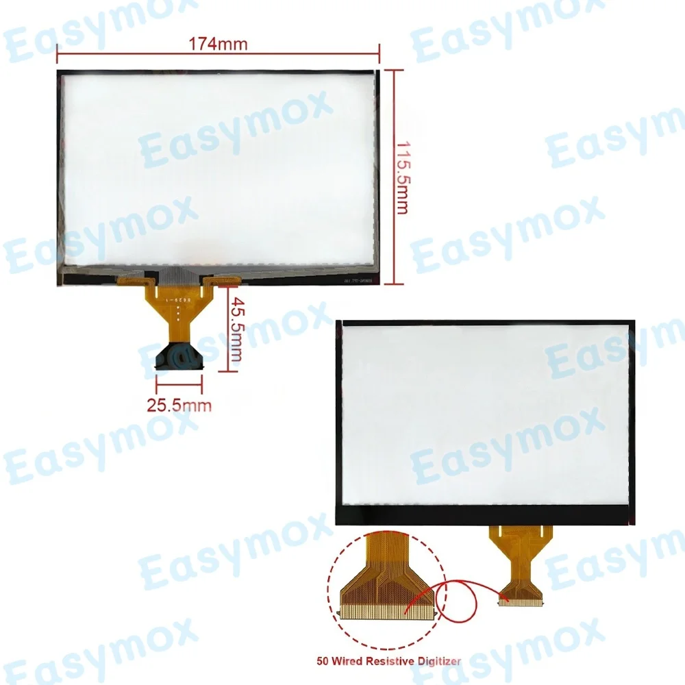 

7'' inch 50pin Touch Screen Digitizer For Toyota Camry Radio Navigation 2018-2020