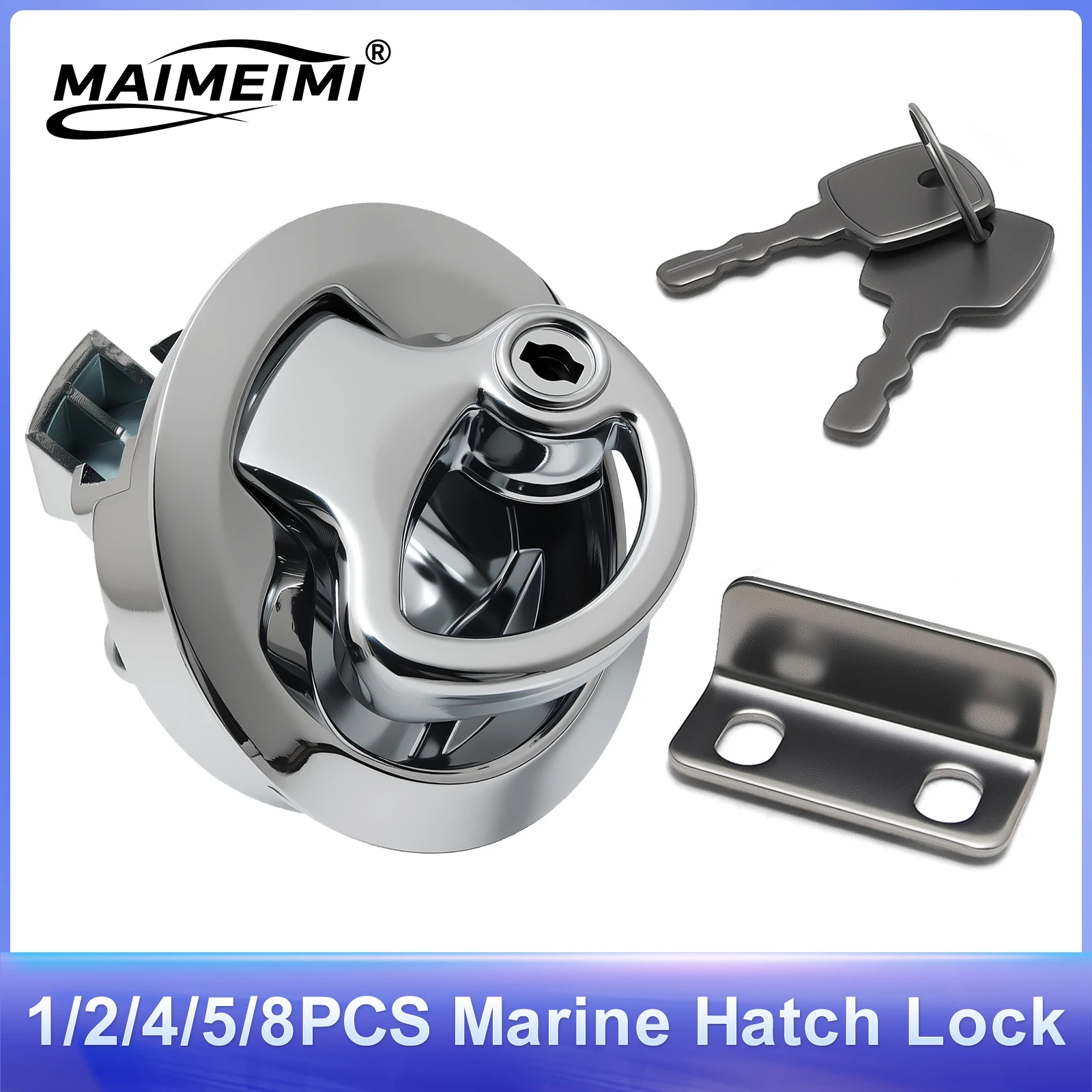 

1/2/4/5/8 шт., люки для палубы лодок, защелка заподлицо с комплектом ключей, люки для морской палубы, фиксирующий шкафчик для оборудования для морской яхты на колесах