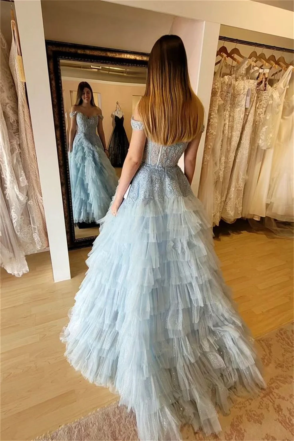 Sansa Luxury Lace Embroidery Prom Dress V-neck A-line Vestidos De Noche Elegant Sleeveless Floor-Length Wedding Dresses 2024