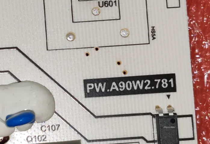 PW.A90W2.781 لوحة طاقة تلفزيون LED مع تيار مستمر، تم اختبارها جيدًا، صورة مادية