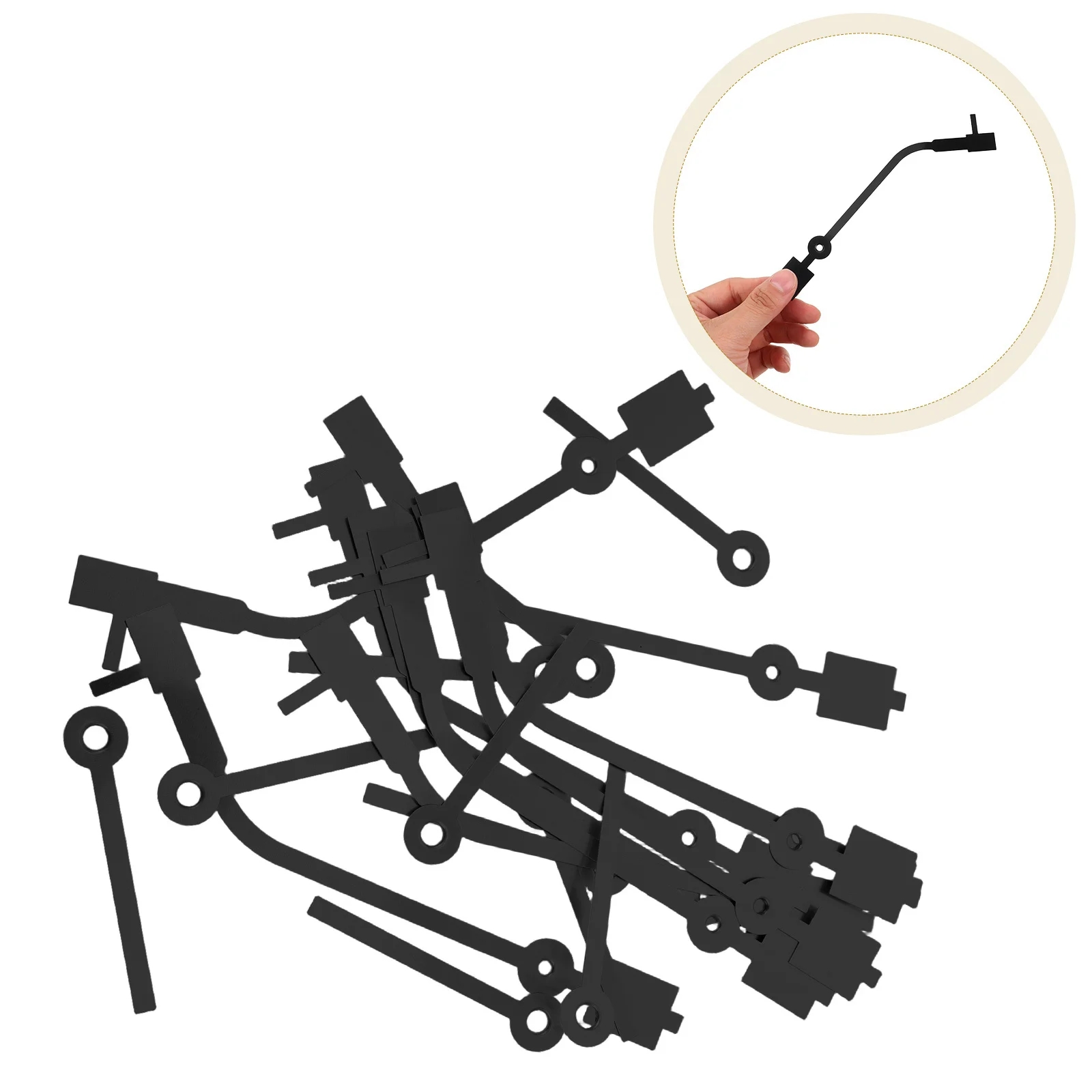 

10Sets Clock Hands Replacement Kit for DIY Wall Clock Repair Projects Stylish Hour Minute Pointers Compatible with Record