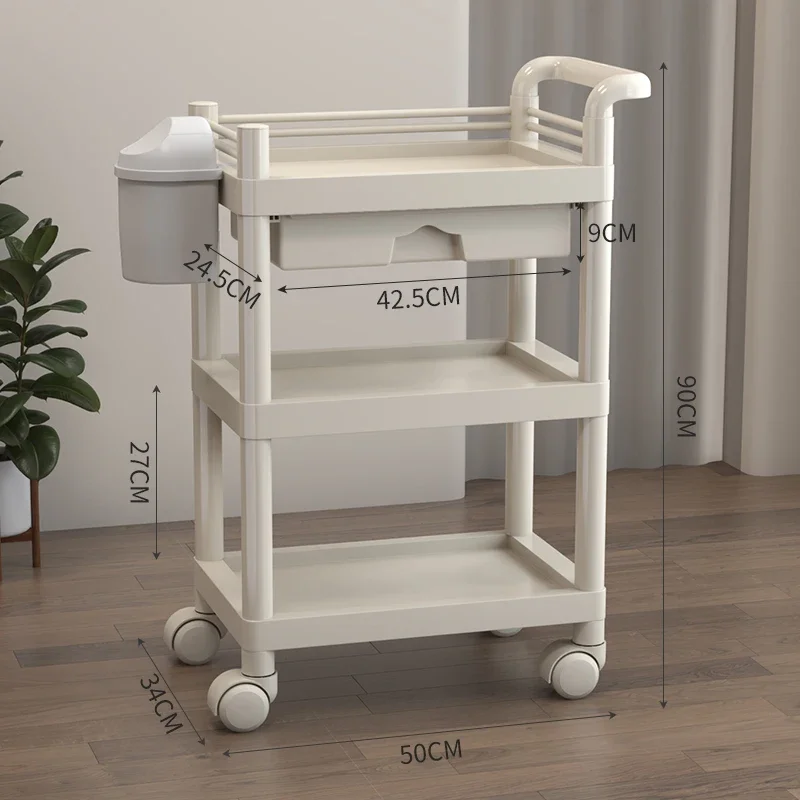 Barber Equipment Salon Trolley Beauty Rolling Manicure Salon Trolley Cosmetic Tattoo Carrello Attrezzi Beauty Furniture BLST