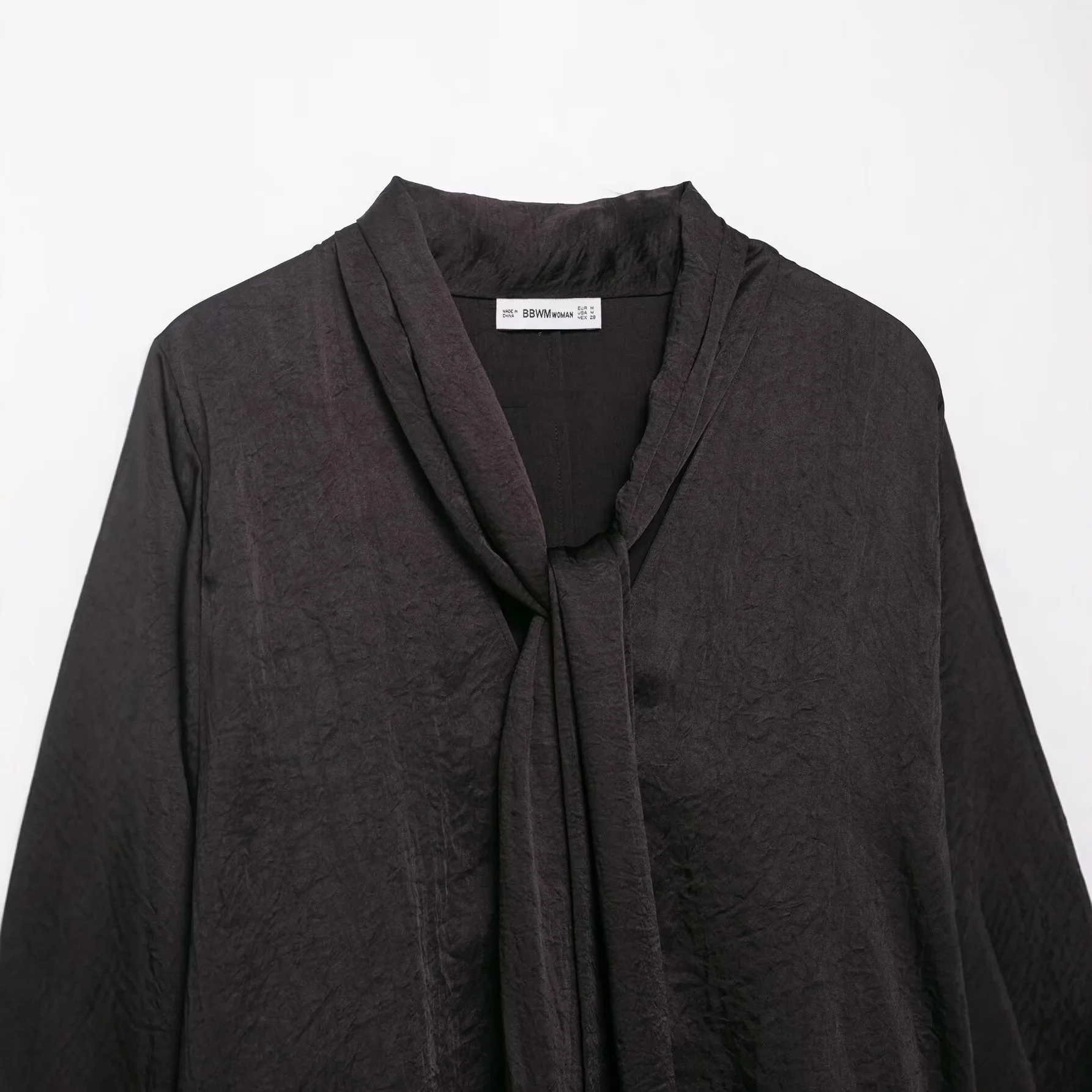 

Ele Long Sve Women's irt Knot Decorated Floa Cover up Faionable Autumn 2025 New Arrival