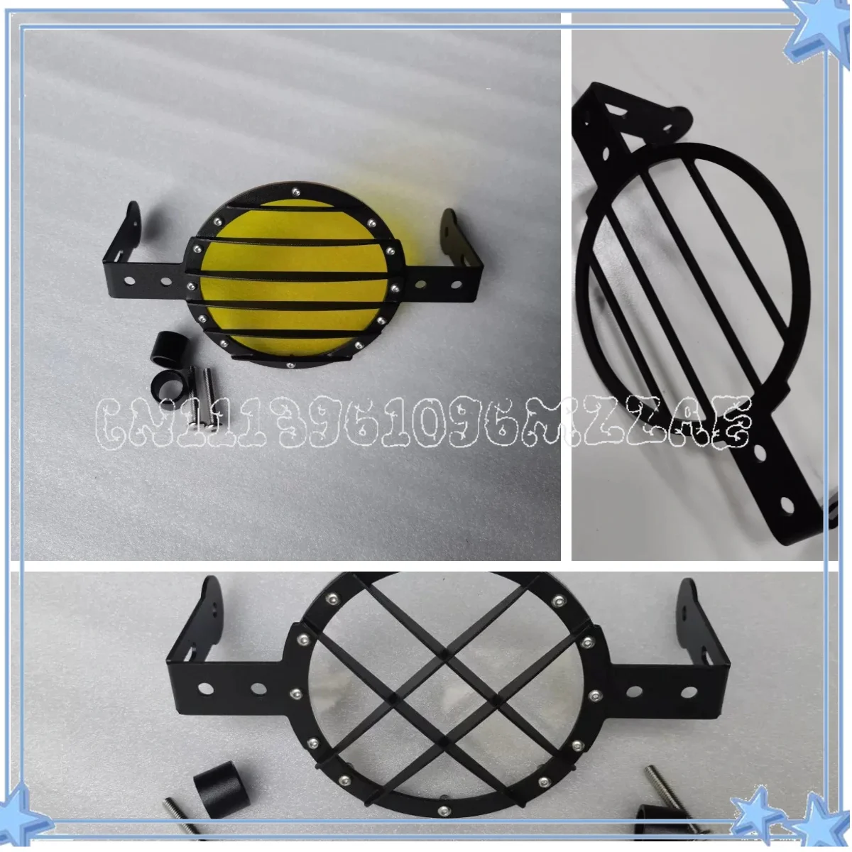 CC110 Motorcycle Modified Large Lampshade Anti-collision Acrylic Headlight Protective Case Accessories