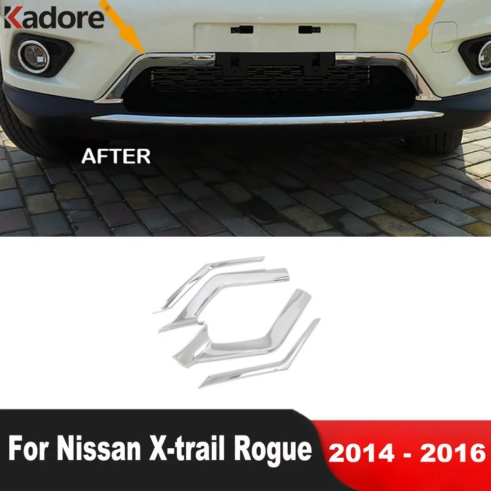 

Для Nissan Rogue X-Trail T32 2014-2016: Хромированная накладка на переднюю центральную решетку радиатора, декоративная полоса, аксессуары