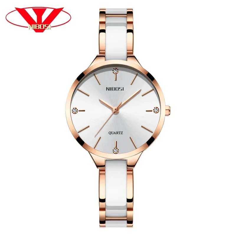 NIBOSI Top Women Quartz Watches Rose Gold Ladies Bracelet Watches Creative Waterproof Watches For Lady Relogio Feminino Clock