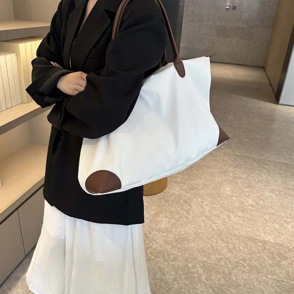 

Solid Color Oxford Tote Bag Waterproof Korean Style Nylon Shoulder Bag Dumpling Bag Mommy Bag Simple Underarm Bag Girls/Female