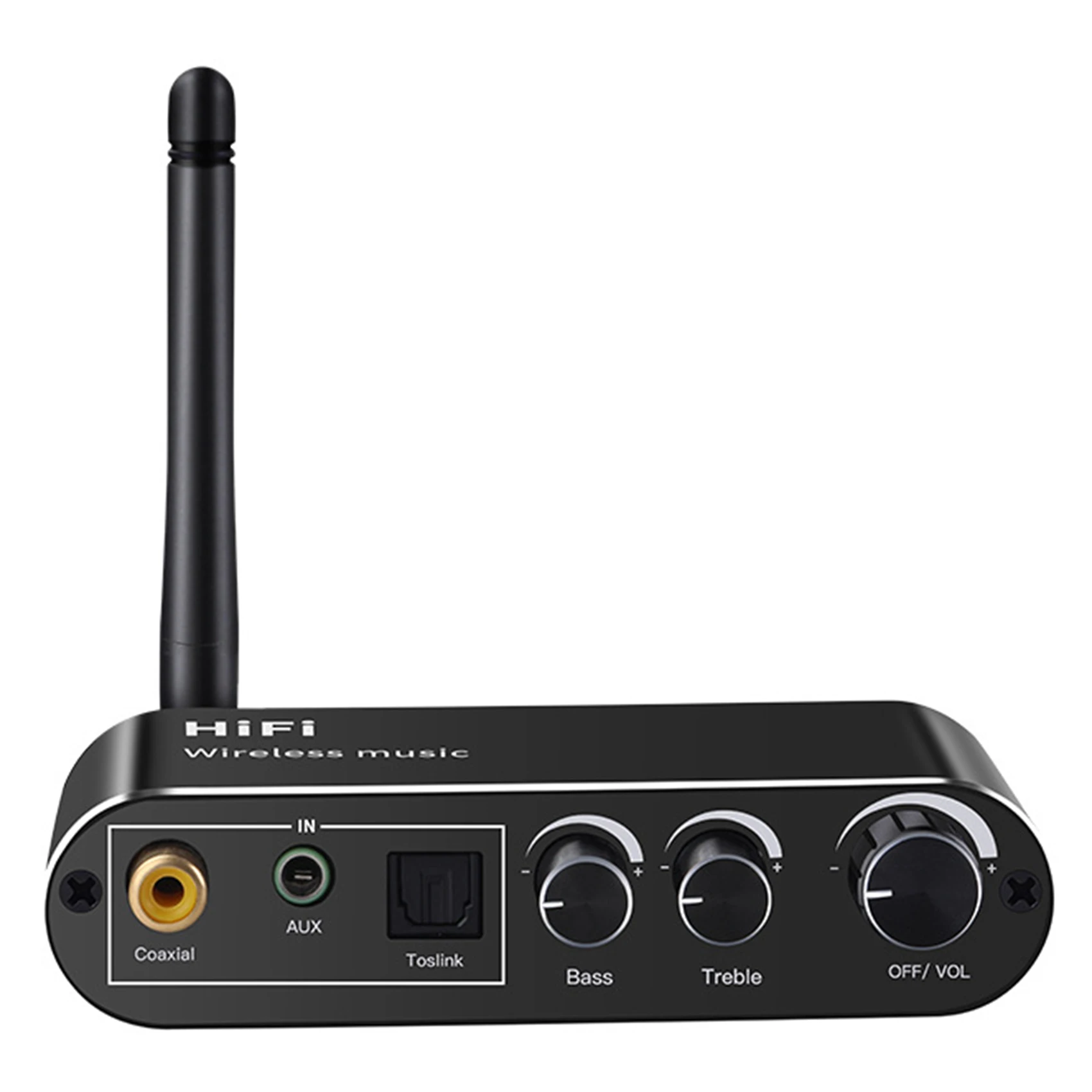 Digital-To-Analog Converter Bluetooth 5.1 Receiver Optical/Coaxial to AUX 3.5 mm Audio Output with Volume Control