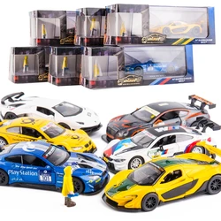 Lamborghini Racing Car Toy infantil, Nissan GTR, Audi, BMW, McLaren, DTM Diecast, Coleção de modelos em miniatura, Presente para Menino, 1/43