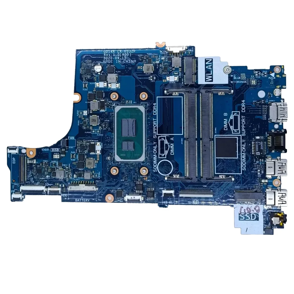 LA-K032P For DELL Vostro 15 3501 3500 Laptop Motherboard Notebook Mainboard Accessories With I5-1135G7 CPU Tested 100% Work
