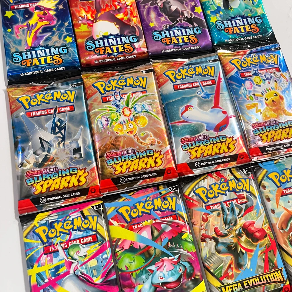 การ์ดโปเกมอน 360 ชิ้น ชุด 151 แบล็ค โบลท์ ไวท์ เฟลร์ เซอร์จิ้ง สปาร์คส์ เมกะ อีโวลูชั่นส์ ภาษาอังกฤษ บูสเตอร์ แบทเทิล ทรานซักชั่น การ์ด ของเล่น