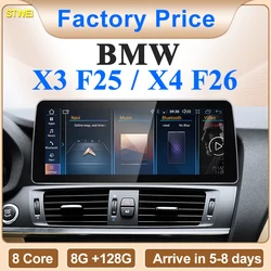 2024 New ID6 ID7 ID8 UI 12.3inch Android System Wireless Carplay AUTO For BMW X3 F25 X4 F26 CIC NBT Car Video Players GPS Navi