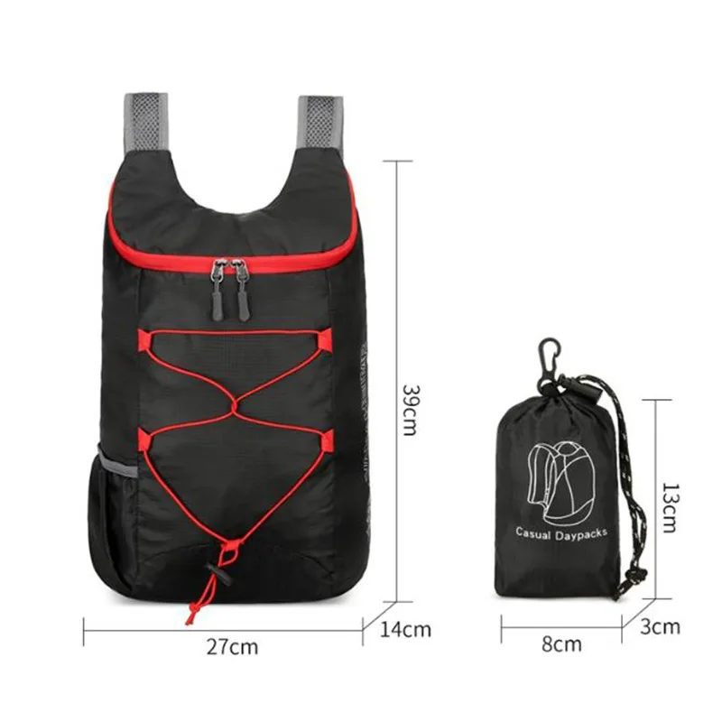 Multifunctional Outdoor Folding Backpack High Density Lightweight Waterproof Nylon Fabric Sports Bag for Camping Hiking Travel view 5