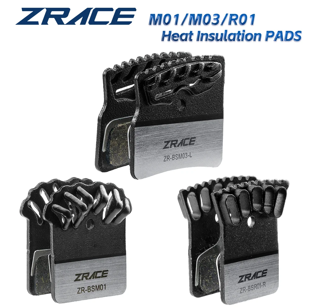 

ZRACE Heat Insulation PADS, steel-aluminum composite back plate, resin brake pads, compatible with a variety of calipers