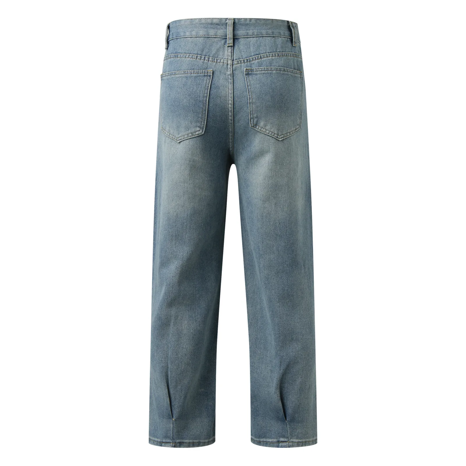 2024 Jeans da uomo pantaloni in Denim a gamba larga pantaloni larghi dritti Cargo Street Jean moda Casual Hip Hop uomo