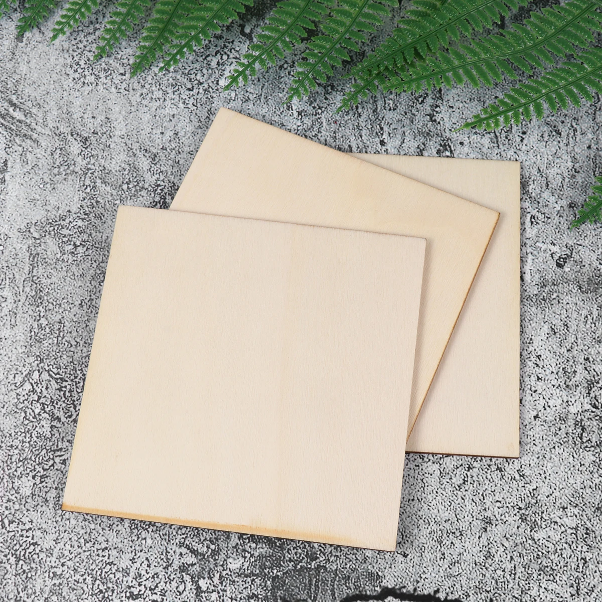 

20pcs -cut Wood Slices Unfinished Rustic Ornaments Smooth Wooden Cutouts DIY Craft Slices Square Shape Home Decor