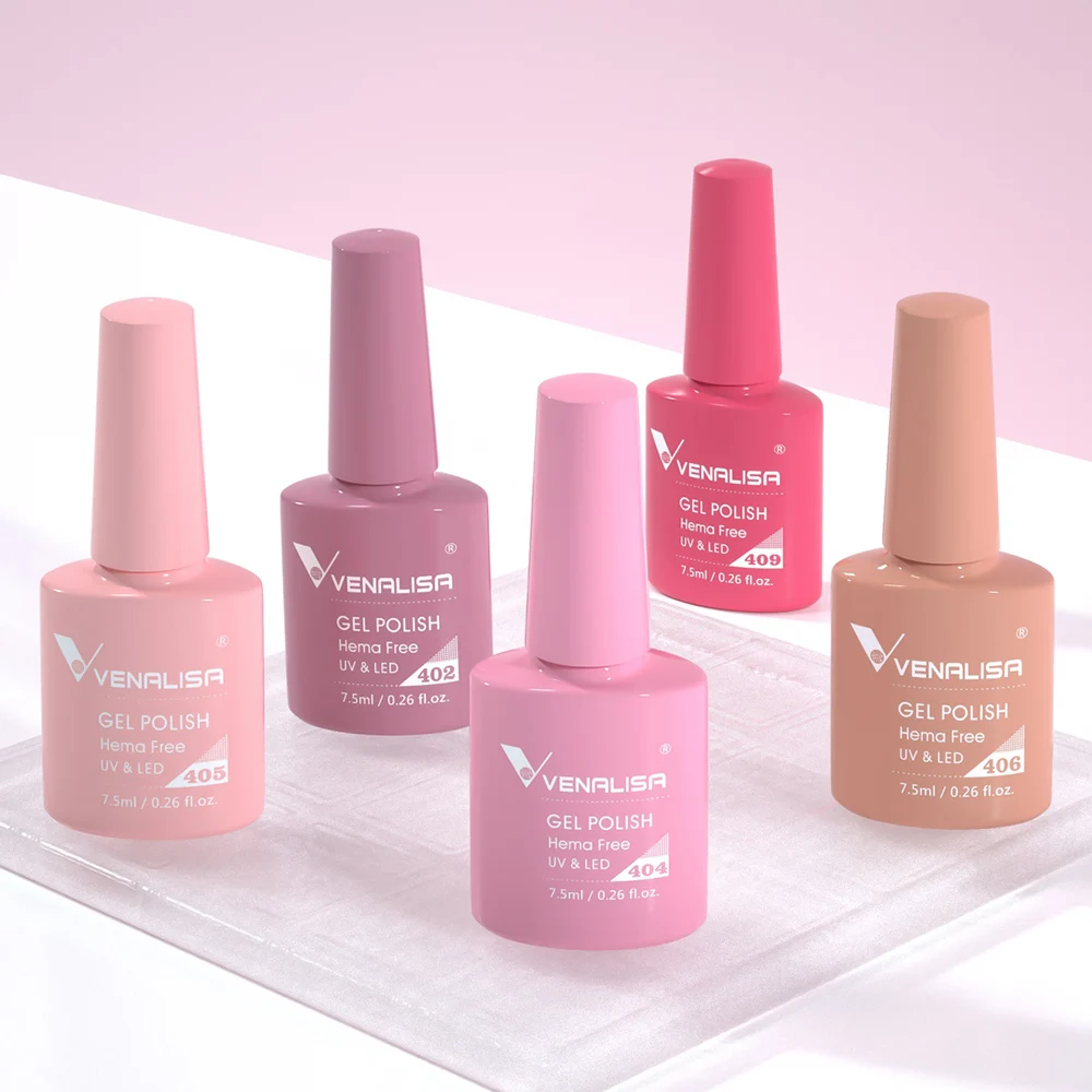 VENALISA Esmalte de uñas en gel VIP4 nuevo 7,5 ml sin Hema semipermanente Soak off UVLED barniz de gel para uñas magnífico Color laca de gel para
