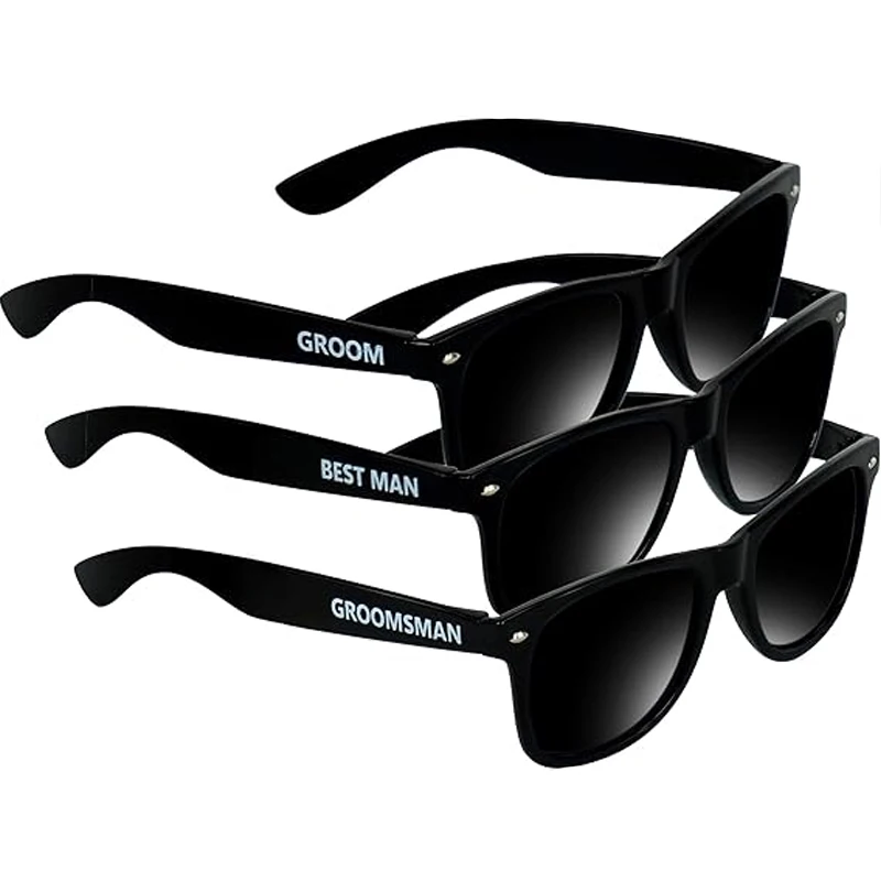5-teilige, stilvolle Junggesellenabschied-Sonnenbrille für Bräutigam, Trauzeuge, Trauzeugen, Sommer, Strand, Pool, Hochzeit, Party, Dekoration, Vorschlaggeschenk – Detail 2