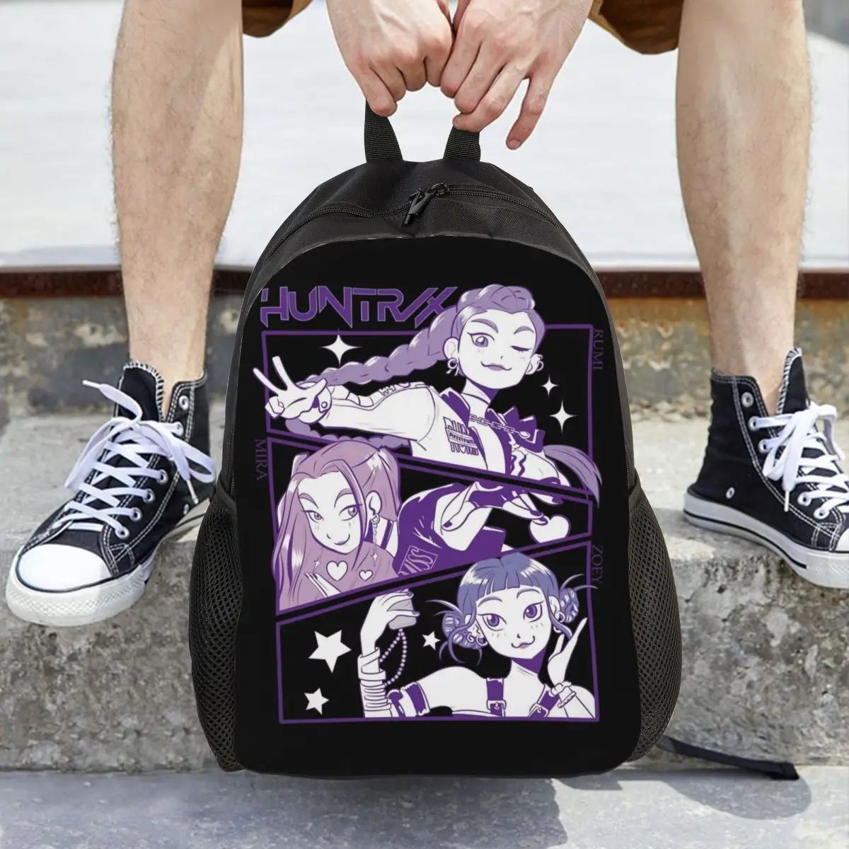 

KPop Demon Hunters Huntrix Рюкзак для мужчин и женщин Подростковый студенческий походный дорожный рюкзак Студенческая сумка на плечо Открытый