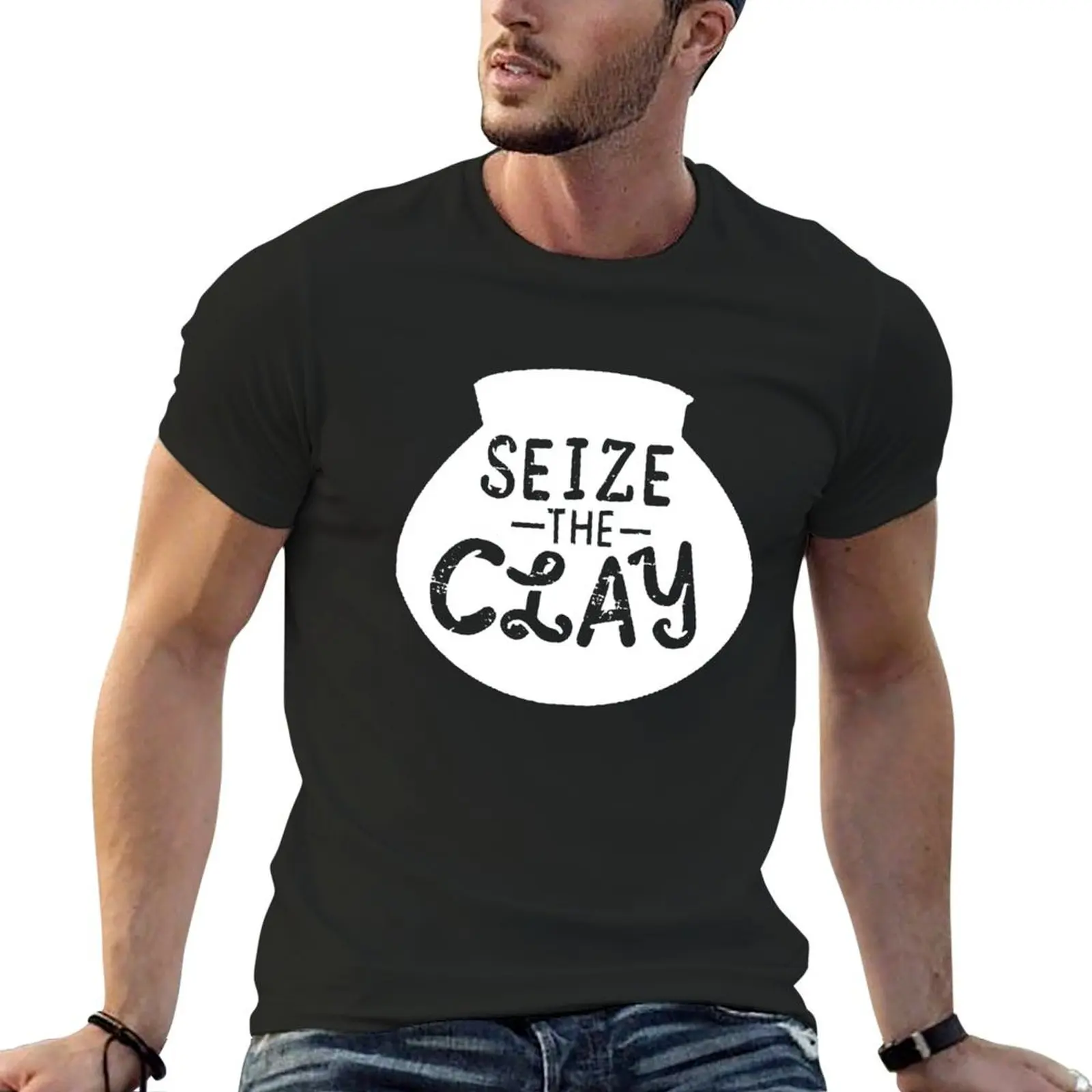 Pottery Seize The Clay Gift T-Shirt valentines boutique clothes cotton graphic tees men t shirt