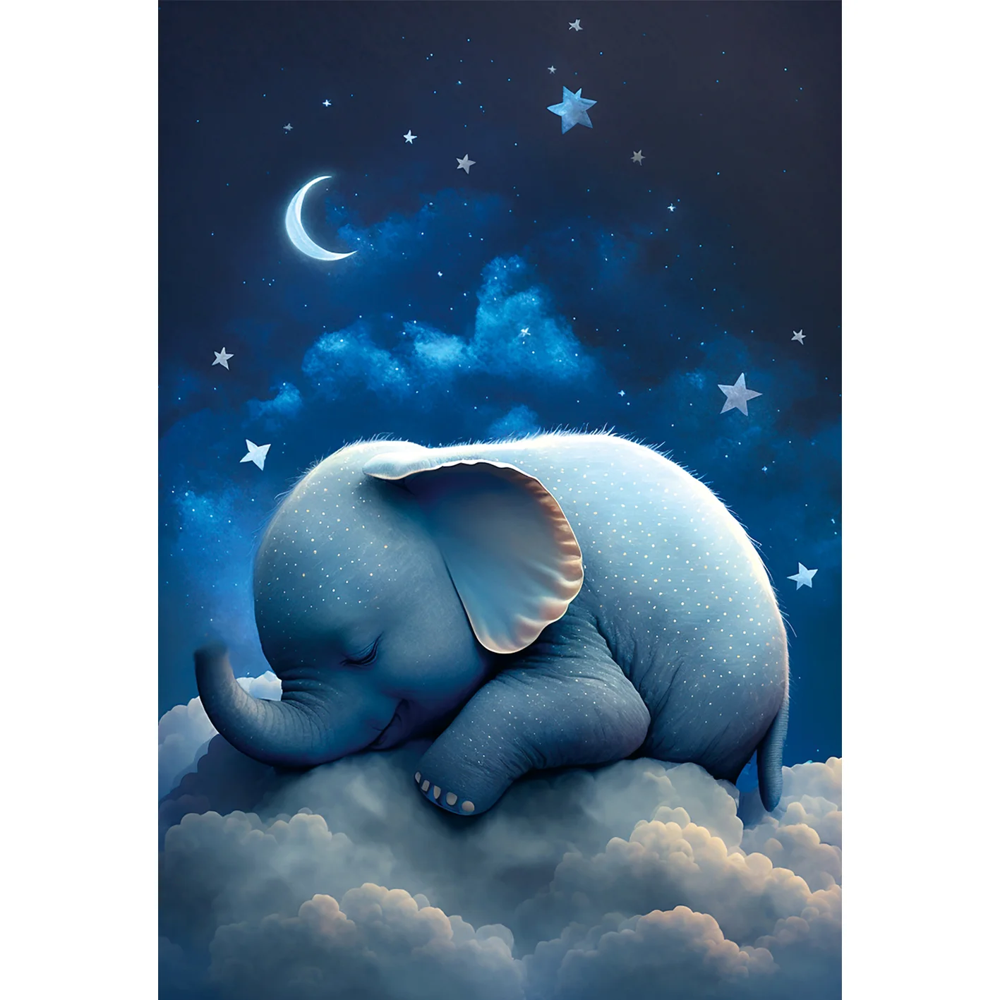 بانوراما الألغاز للبالغين/الأطفال 300 قطعة الطفل الفيل النوم الألغاز العائلات ألعاب لعبة للمنزل ديكور فني الألغاز 15 "x 1