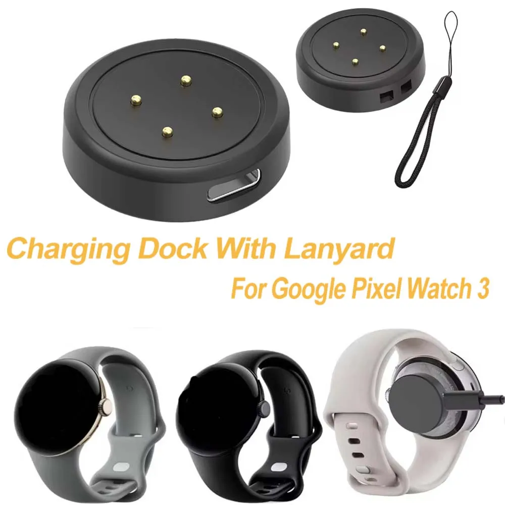 Smartwatch-Ladegerät für Google Pixel Watch 3/3XL/2, Ersatz-Ladestation für Google Pixel Watch 2/3/3XL, Ladegerät mit Trageband