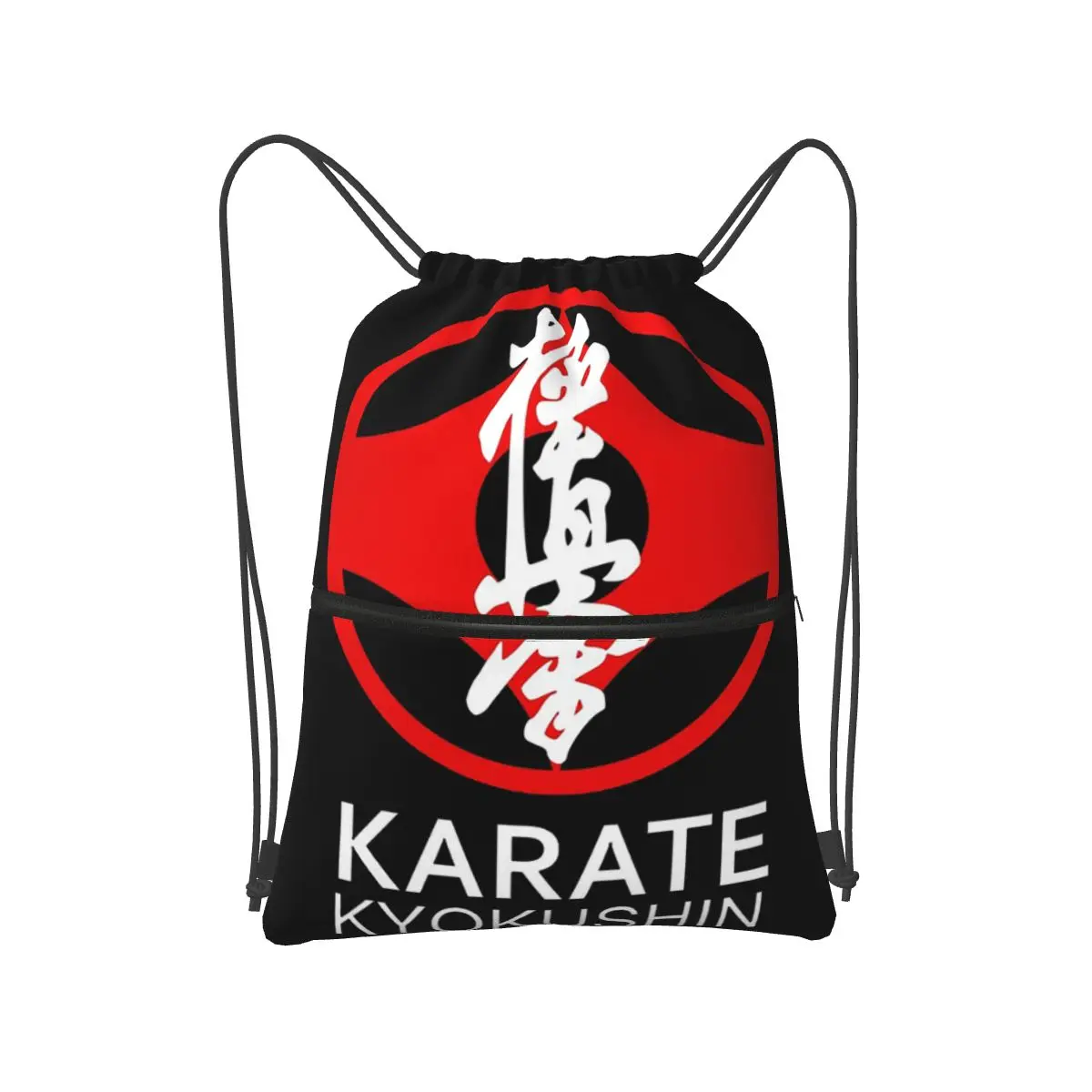 

Kyokushi Karate Kumite Scene Backpacks Portable Drawstring Bags Storage Bag Book Bags for Travel School
