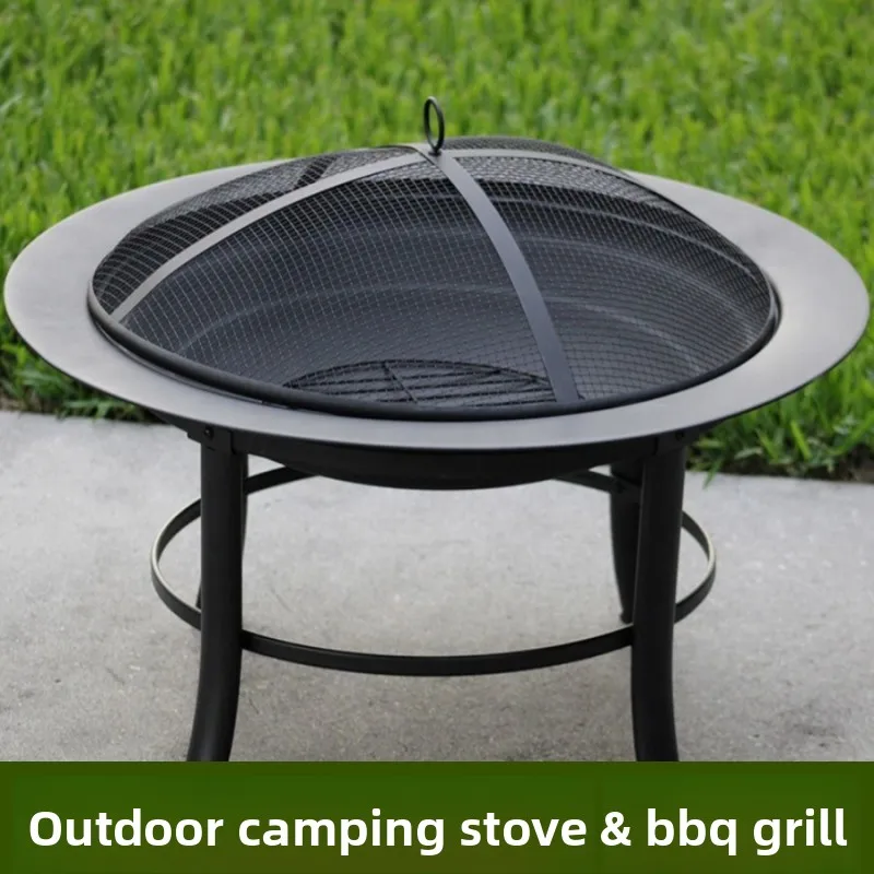 

Большая уличная камера для костра для барбекю, карбоновая раковина для костра, зимнее отопление, бревенчатая костра, портативная съемная деревянная костра с антипригарным покрытием...