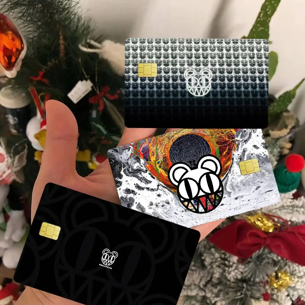 Band R-RadioheadS Cool Cartoon Credit Card Skin Stickers for Bank Card Bus Metro Card Sticker Waterproof Women Gift