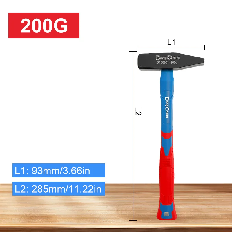 Hoogwaardig koolstofstaal hamer 200g 300g 400g 500g, glasvezel handvat antislip grip multifunctionele klauwloze hamer