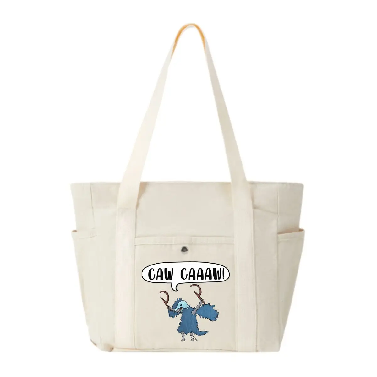 

Сумка на одно плечо с мультяшным дизайном Caw Bird и несколькими карманами, легкий дизайн для офисных поездок на работу