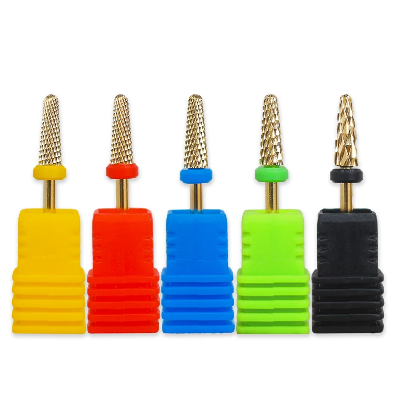 Cone Tungsten Carbide Nail Drill Bits Milling Cutter Small Umbrella Electric Machine Gel Polish Remover Grinding Accessories