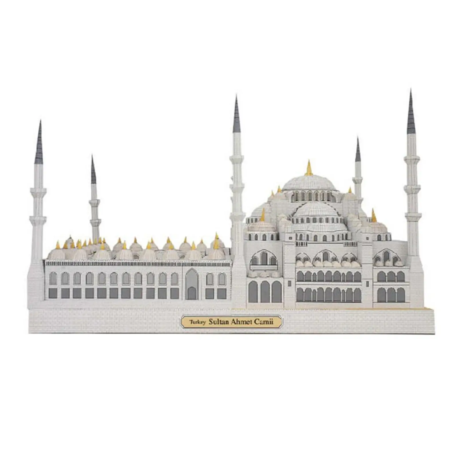 Blue Mosque Architecture Model Set DIY Building Kits for Desktop Decoration